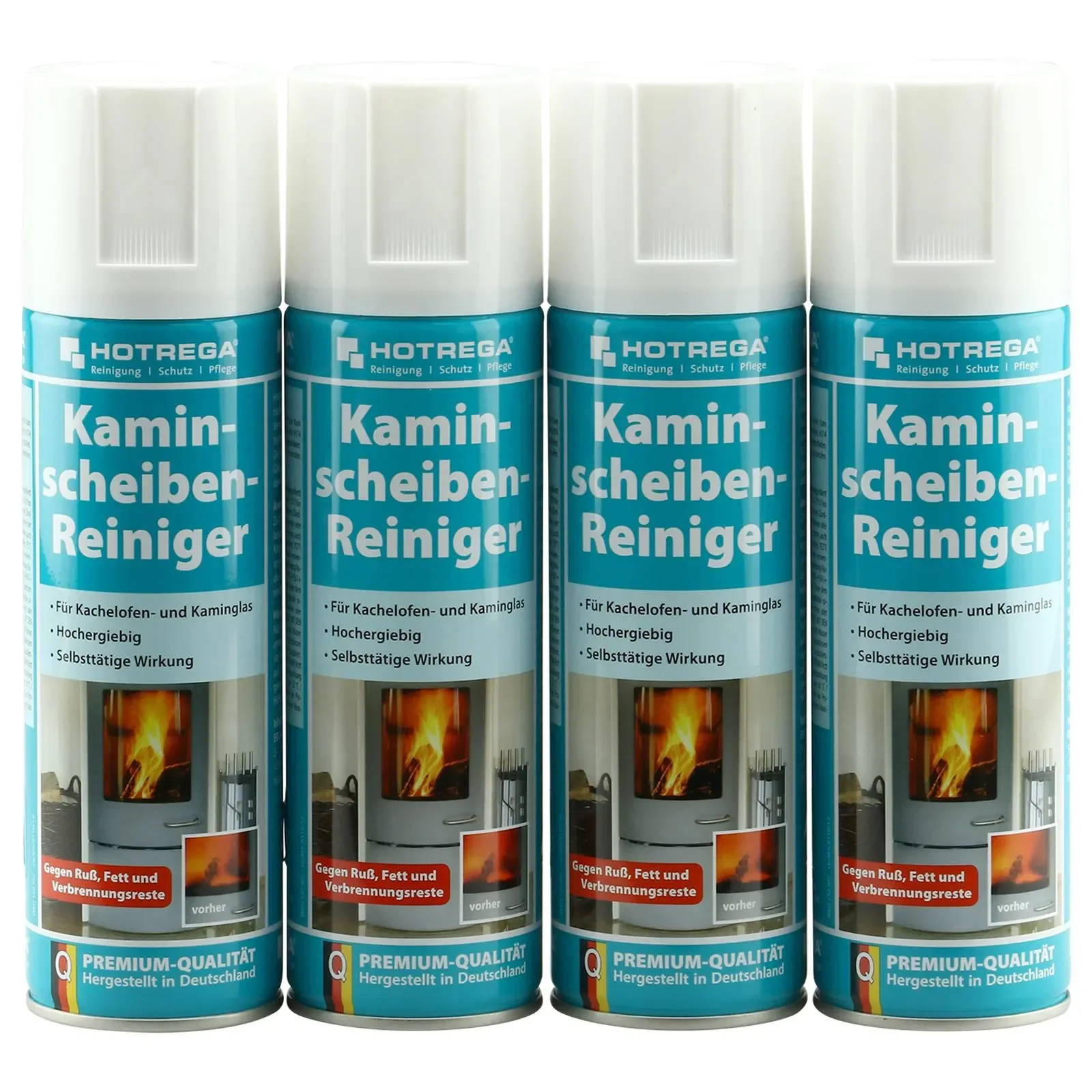 "Czyszczenie szyby kominkowej, środek do czyszczenia szyb kominkowych, spray do czyszczenia kominka, 4 x 300 ml, gotowy do użycia image"