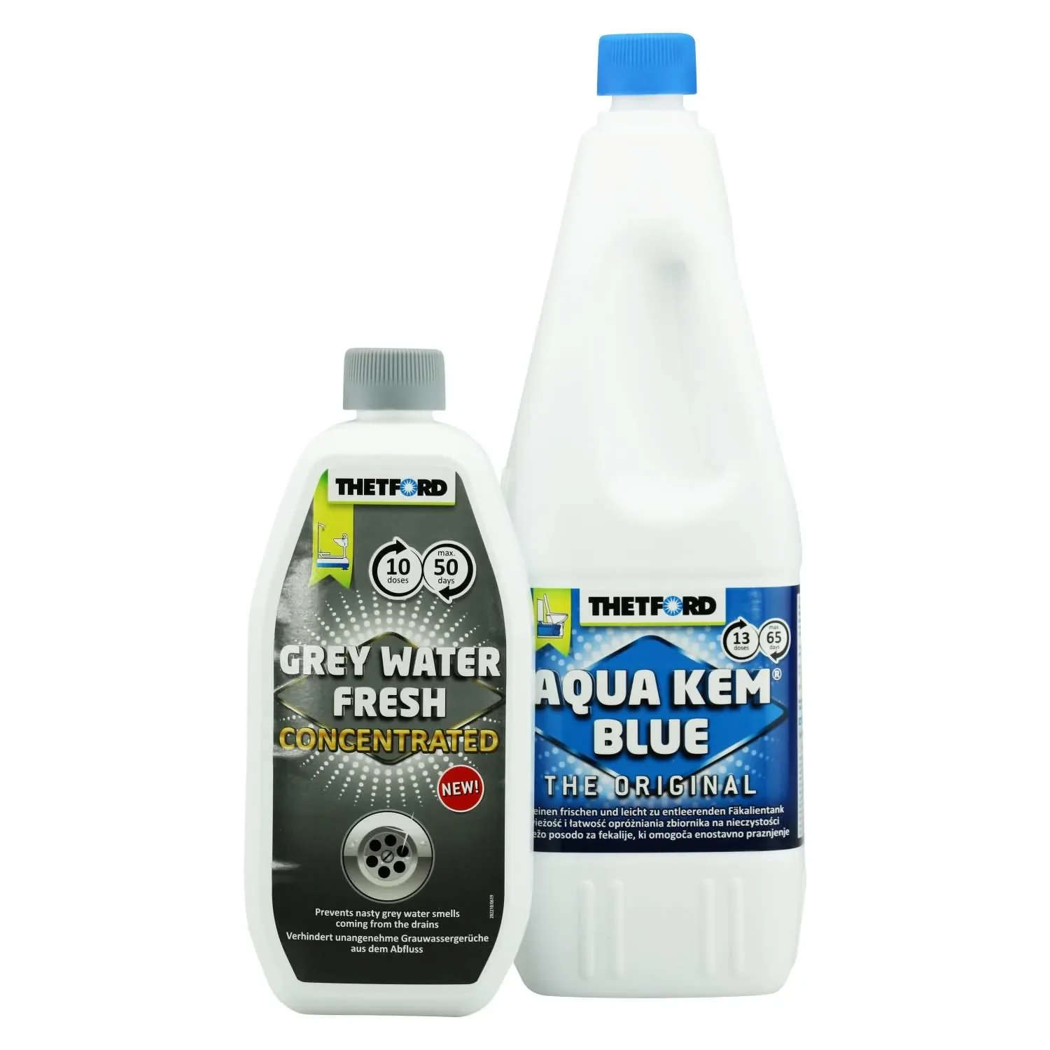 Płyn do toalet turystycznych, chemia do toalet turystycznych, Duopack Aqua Kem Blue 2 Liter & Grey Water Fresh 0,78 Liter