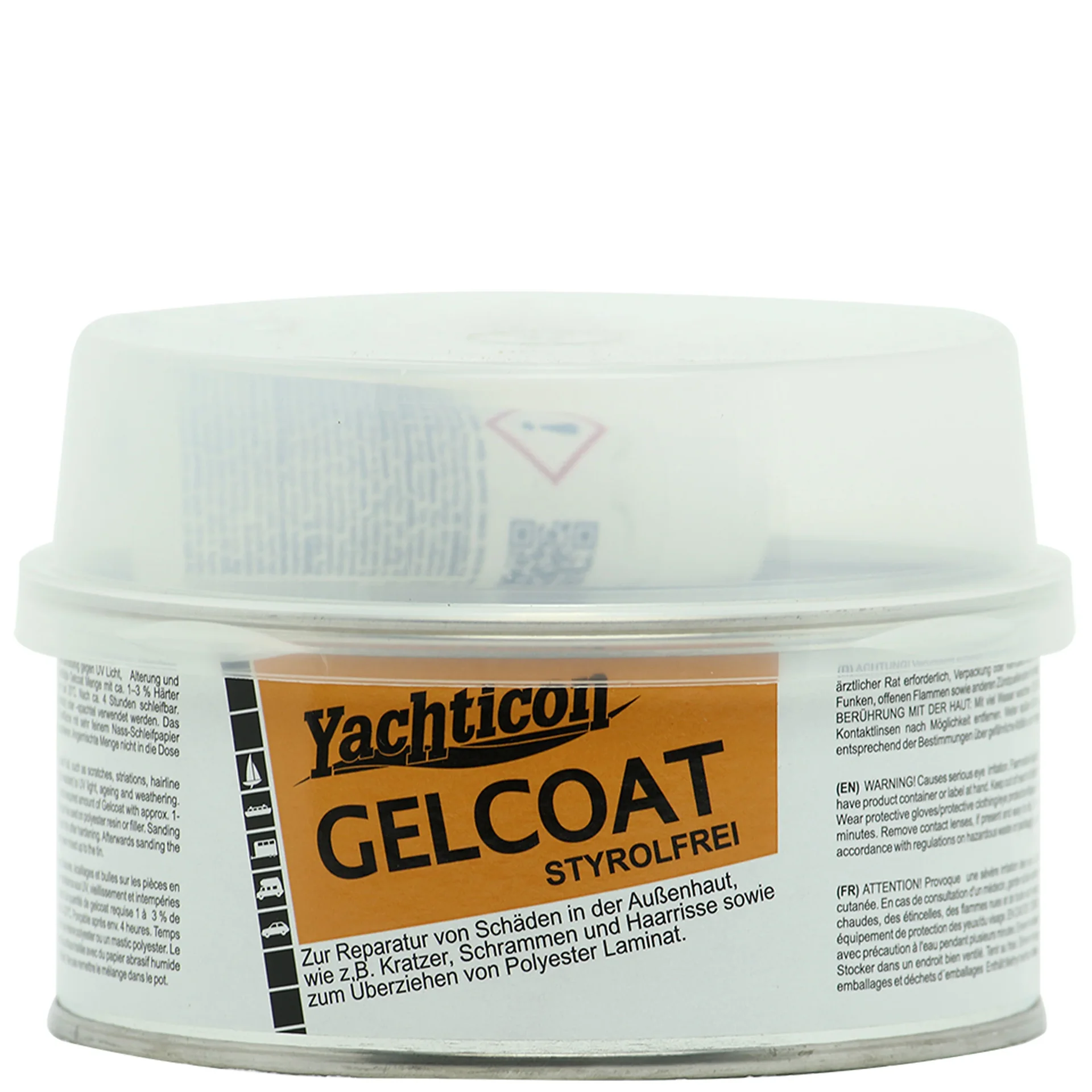 "Szpachla do gelcoatu, szpachla do łodzi, żelkot szpachla, 250 g, RAL 9001 cremeweiß, bez styrenu image"