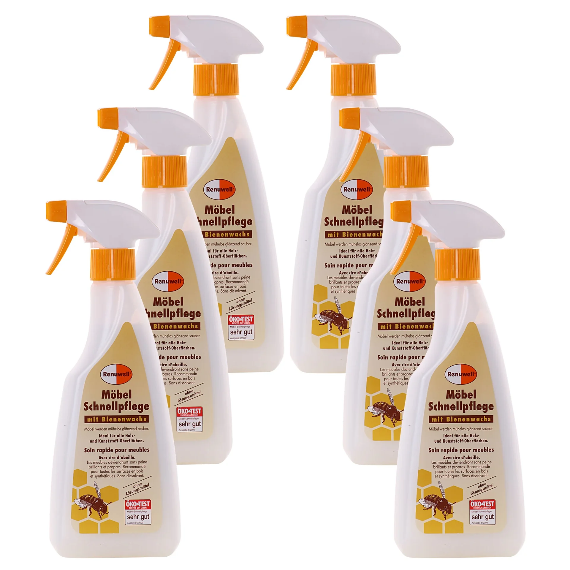 "Pielęgnacja mebli, szybka pielęgnacja, RENUWELL 500 ml x 6, środek do czyszczenia mebli image"