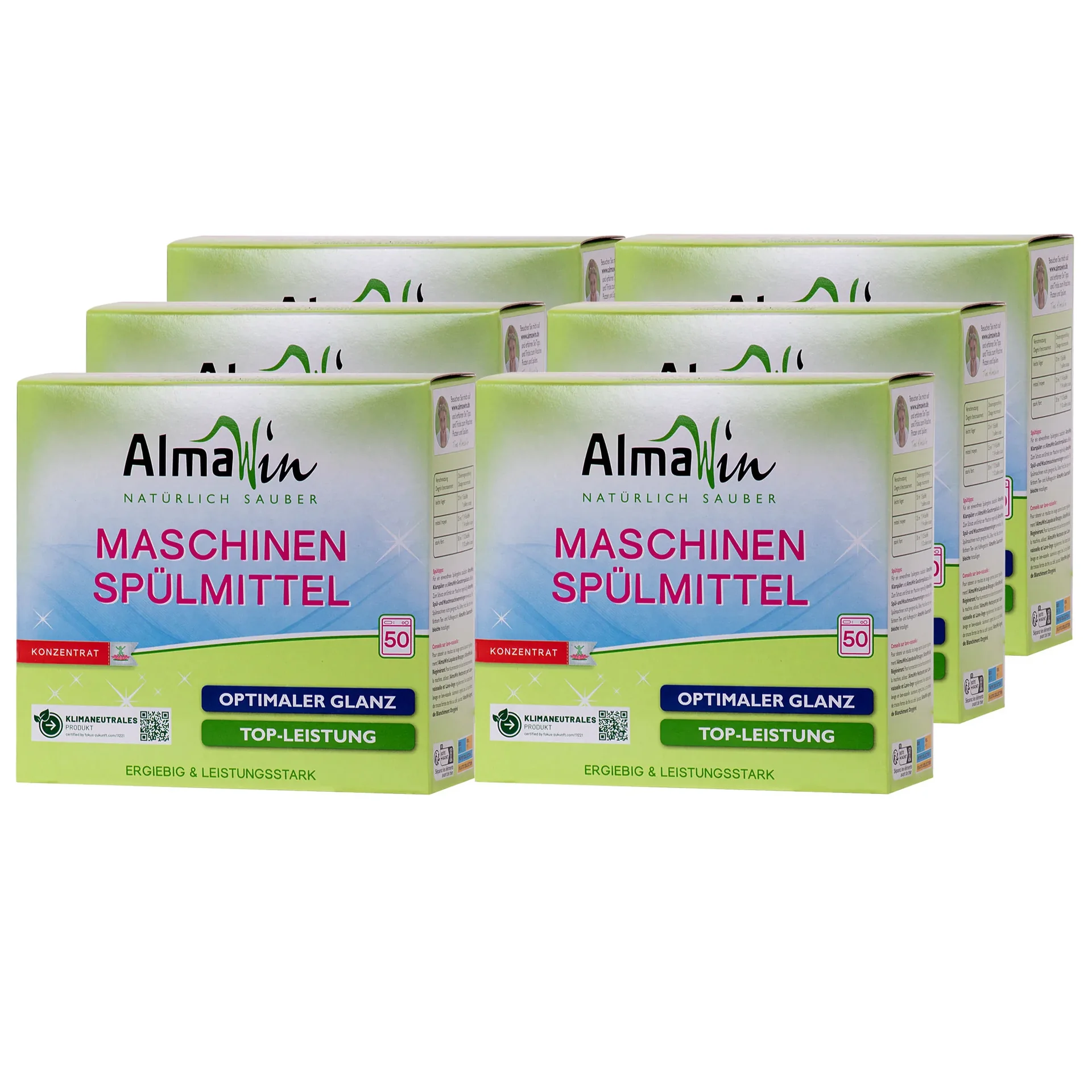 Nabłyszczacz do zmywarki, płyn do nabłyszczania zmywarki, 6 x 1,25 kg