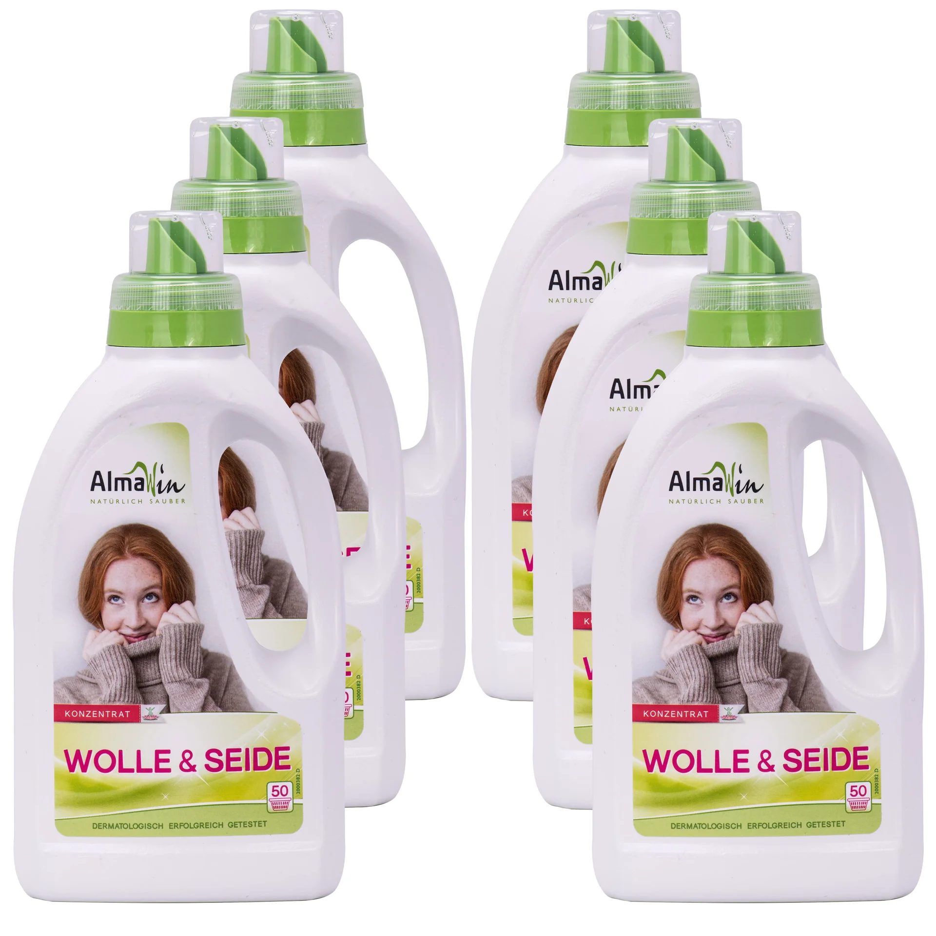 "Płyn do prania wełny 6 x 750ml, płyn do prania jedwabiu, delikatny płyn do prania image"