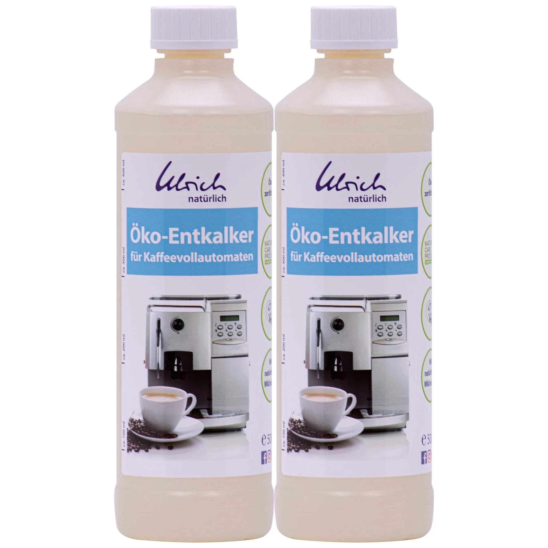 "Odkamieniacz do ekspresu, naturalny odkamieniacz, 2 x 500 ml do ekspresów do kawy image"