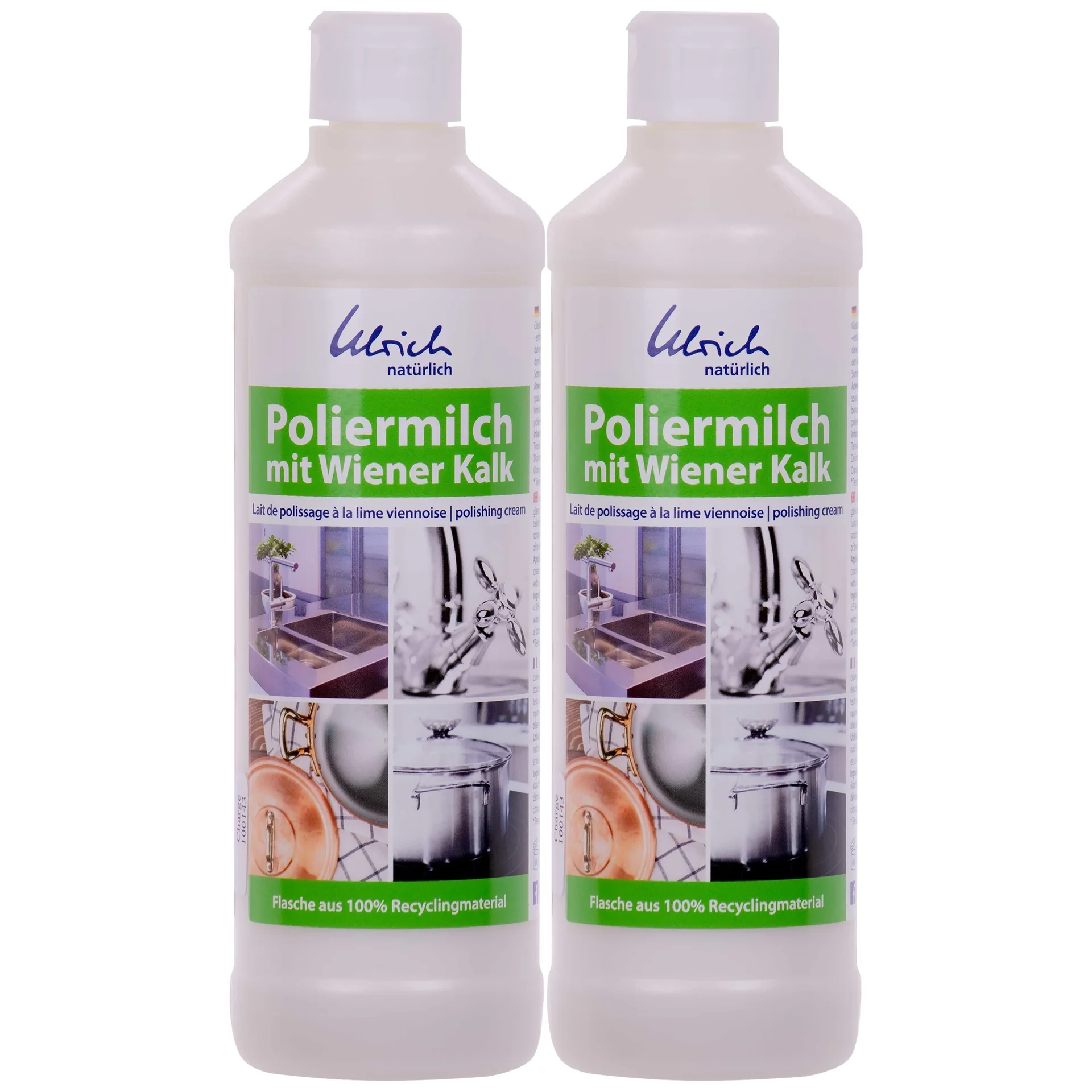 "Mleczko do polerowania z kredą wiedeńską, mleczko polerskie 2 x 500 ml image"