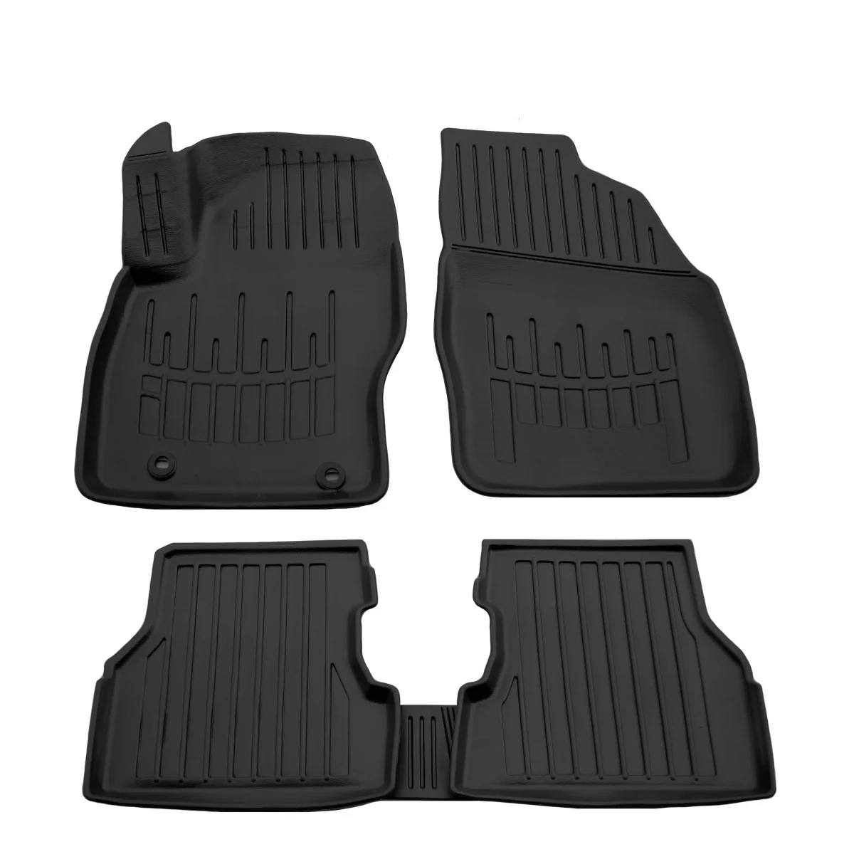 Dywaniki gumowe samochodowe, 3D, z rantem, do samochodu, FORD Focus II (C307) (2004-2011), poliuretanowe