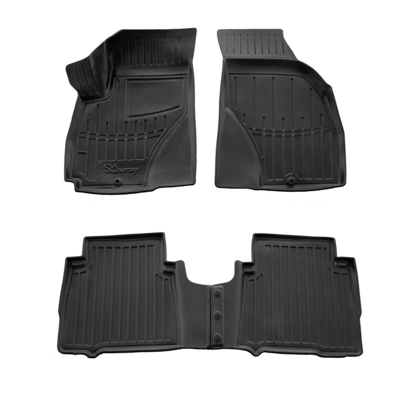 "Gumowe maty samochodowe 3D dla HYUNDAI Santa Fe I (SM) (2001-2006), passgenaue, z poliuretanu image"