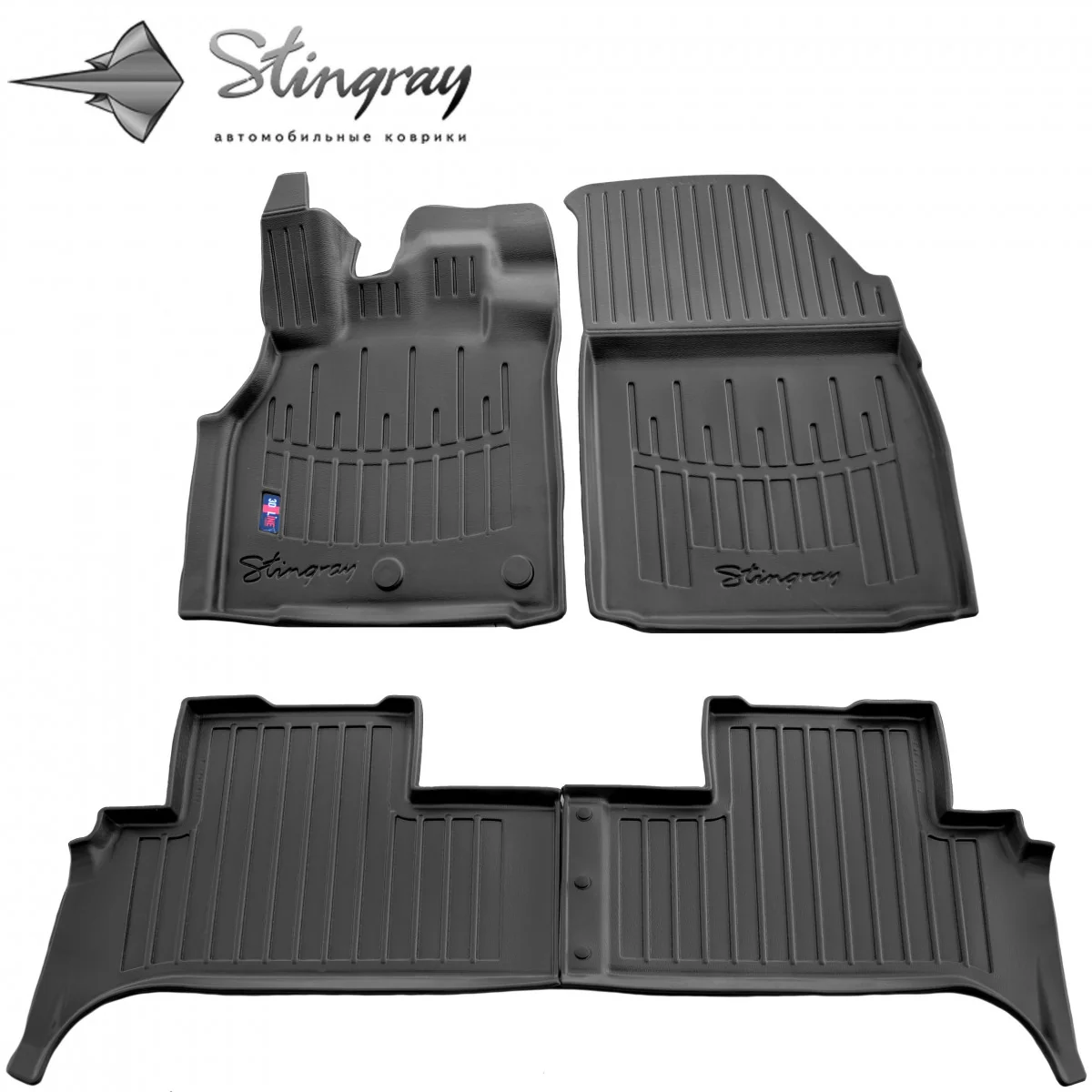 "Dywaniki gumowe Renault Scenic 3 (2009-2016), 3D, wysoki rant, poliuretanowe, samochodowe image"