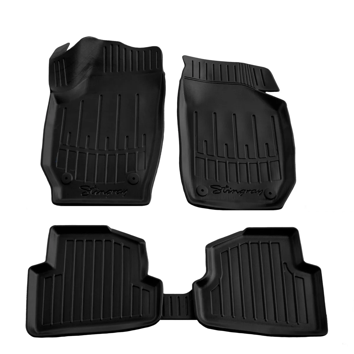 "Dywaniki gumowe Skoda Fabia 2, 3D, pasujące, bez zapachu, wysoki rant, 2007-2014 image"