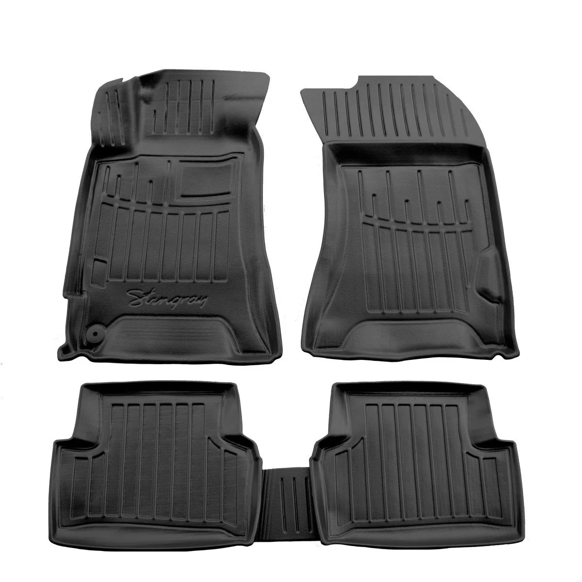 "Dywaniki gumowe do samochodu, 3D pasujące do SUBARU Forester SG (2002-2008), zestaw image"