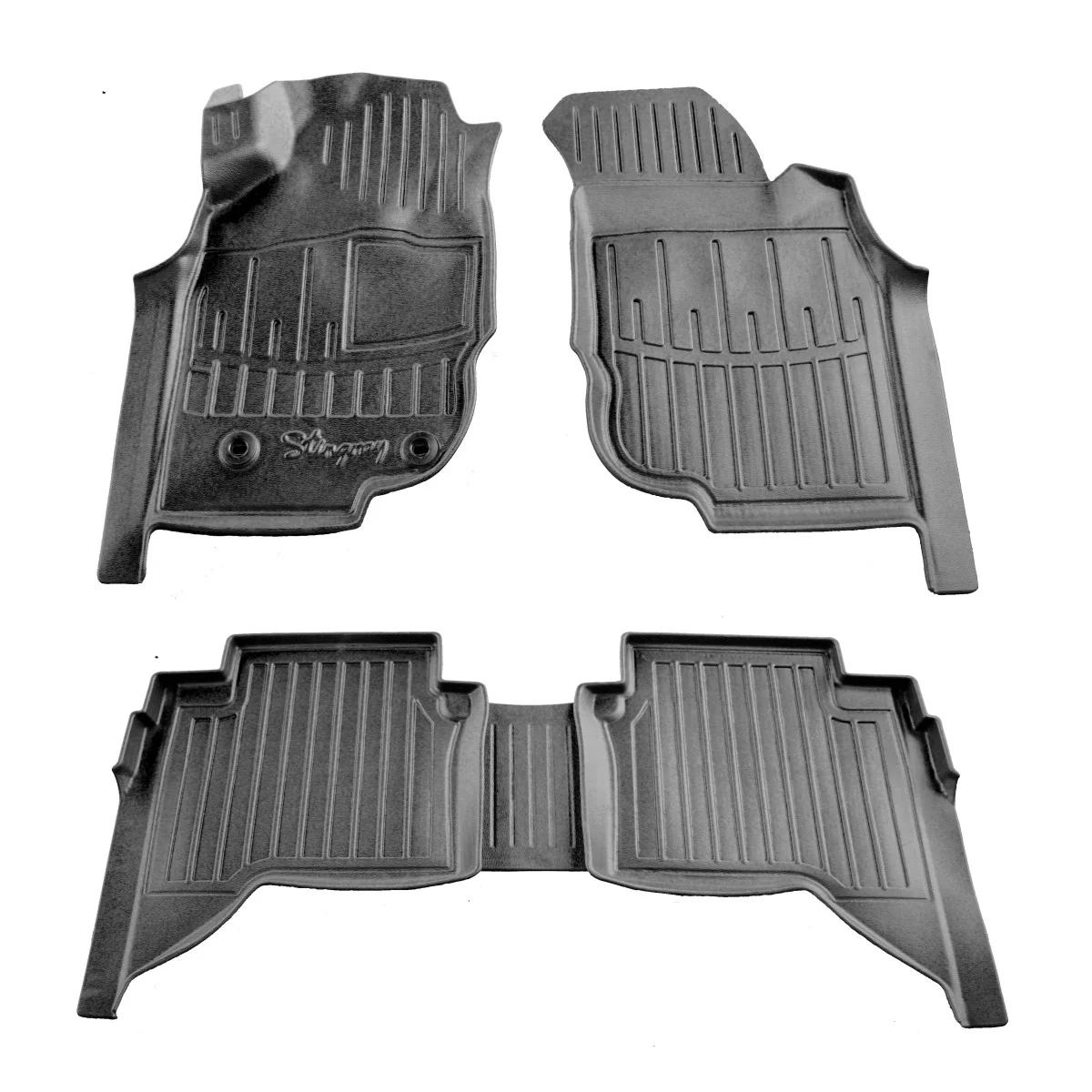 "Dywaniki gumowe samochodowe, 3D, do Toyota Hilux VII Crew Cab (2004-2015), passgenau, bez zapachu image"