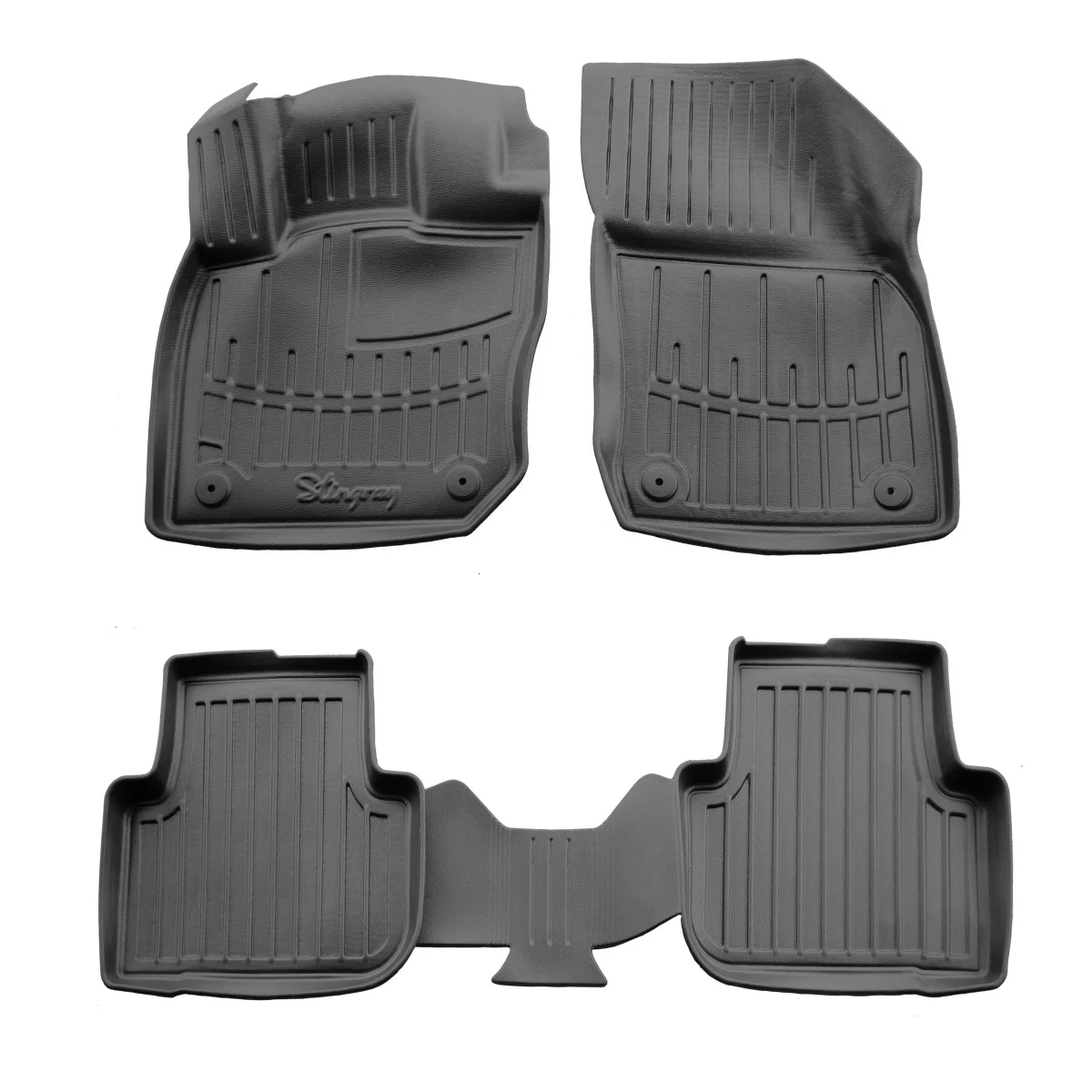 "Dywaniki gumowe, dywaniki samochodowe gumowe 3D, do auta Tiguan III (2024-...), passgenne, poliuretan image"