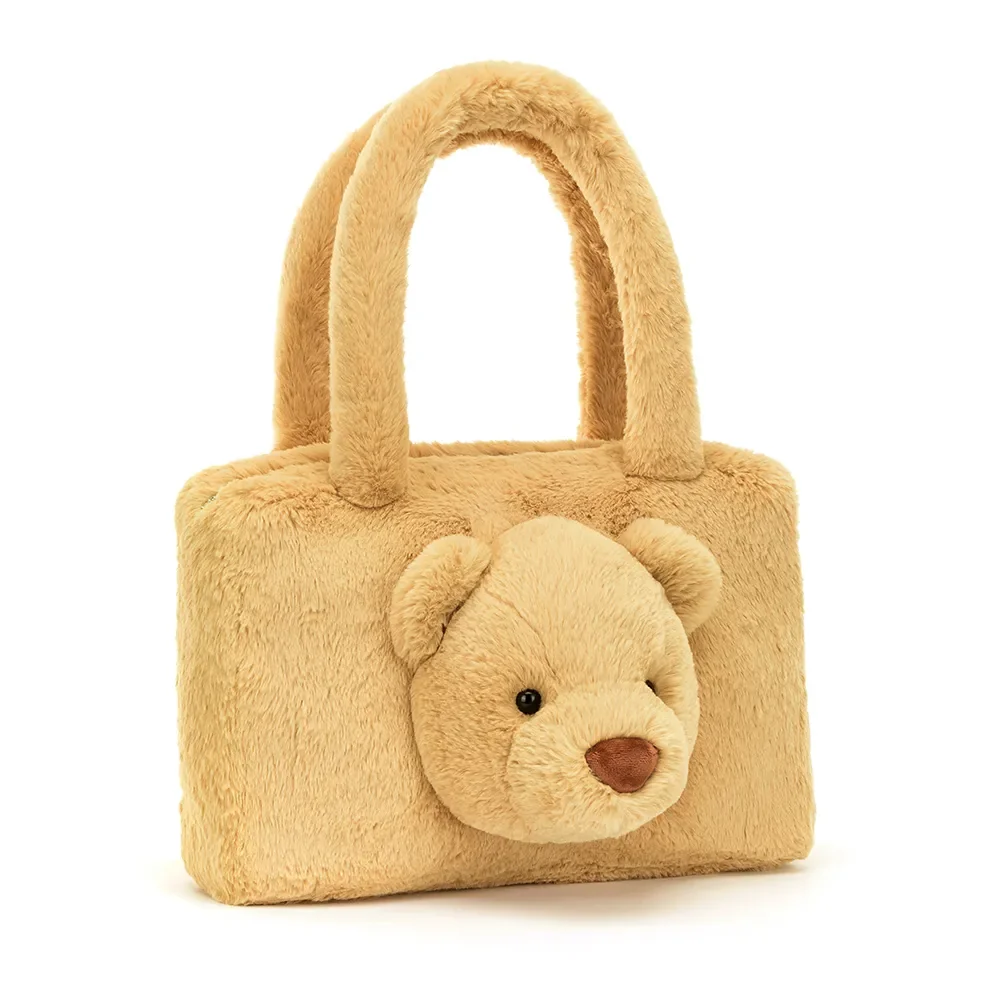 "Jellycat torba bawełniana na zakupy z misiem, materiałowa image"