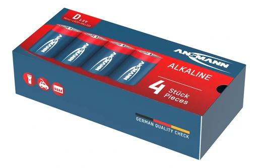 "Baterie alkaliczne Mono D, 4 szt. image"