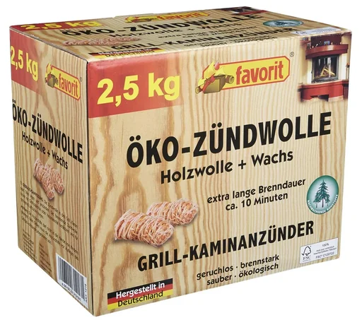 "Ekologiczna wełna drzewna do rozpalania, opakowanie ekonomiczne, 2,5 kg image"