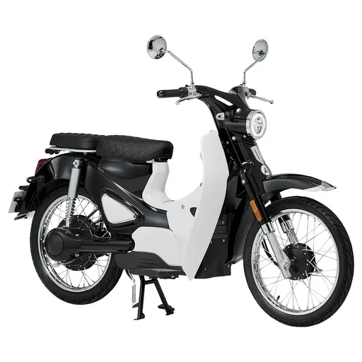 "Skuter elektryczny / retro motorower "Turin" 45 km/h czarny/biały image"