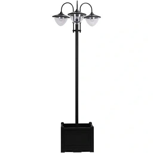 "Solar lantern with flowerpot image"