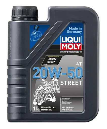 "Motorbike 4T 20W-50 Street, multigrade engine oil for 4-stroke engines, 1 liter image"