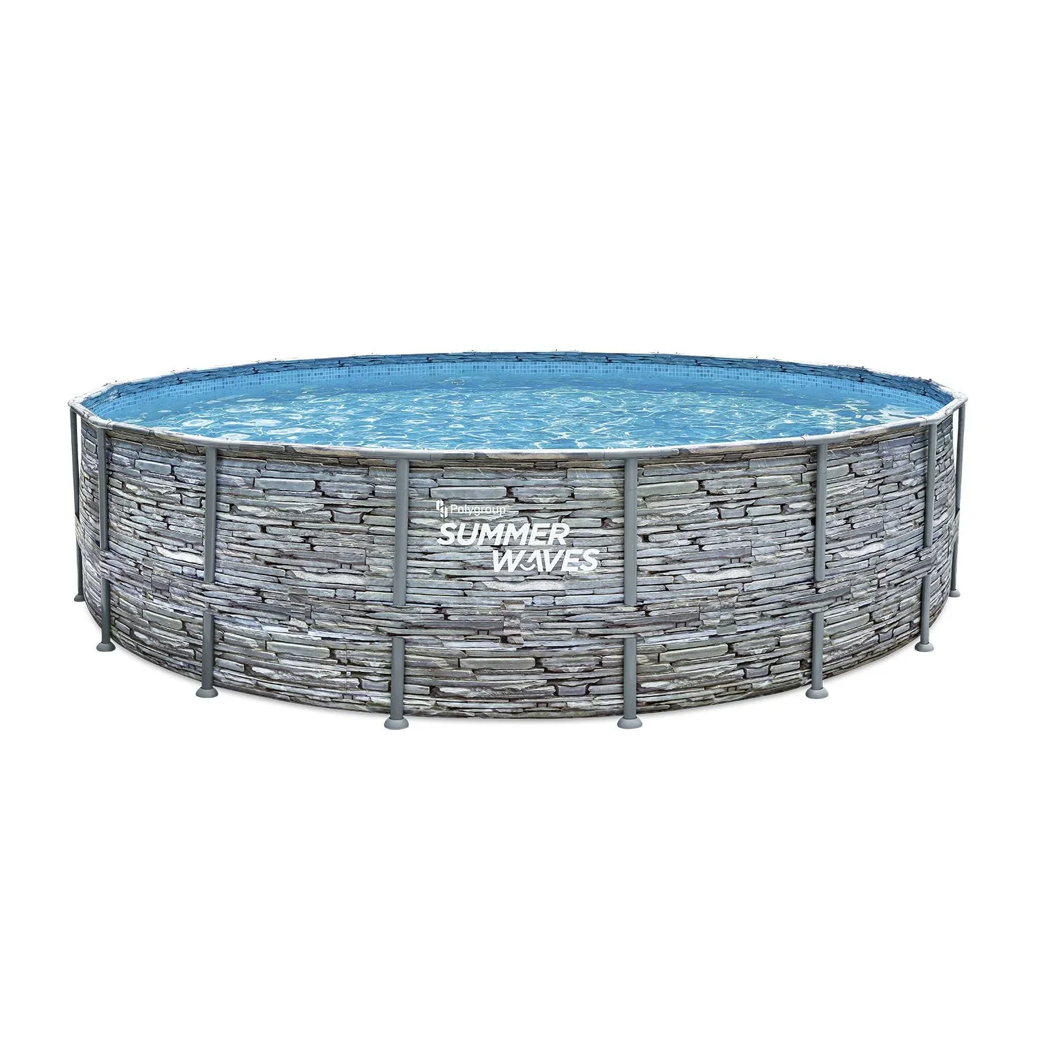 "Summer Waves Elite Frame Pool Ø549 x 132 cm, wygląd teaku image"