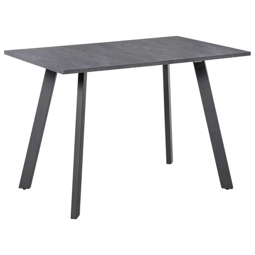 "Dining table kitchen table with metal legs and spacious tabletop wooden table dark grey MDF metal 110 x 70 x 76 cm image"