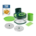 Manual Food Processor "Pegasus", Vegetable Chopper, Set, Green, 10-piece