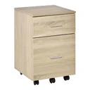 Office container with 2 drawers, hanging filing cabinet, office cabinet, storage of files, chipboard, natural 39.5 x