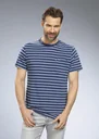 T-shirt used look, color blue striped, size L