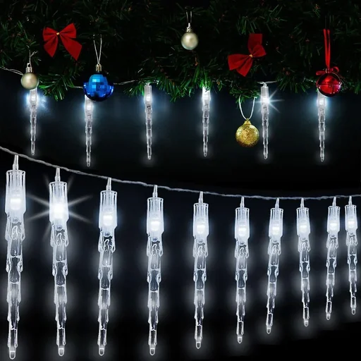 "Christmas icicle light chain 10 LEDs 6.2m image"