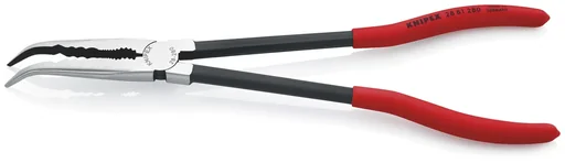 "Mounting pliers with cross profiles, plastic coated, black atramentized, polished, flat-round jaws, 280 mm image"