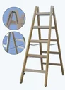 Rungs double ladder, 2 x 5, wood