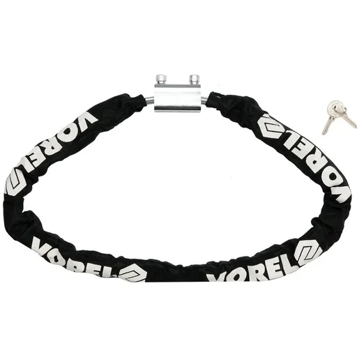 "Steel chain lock with key - 120cm - 1.3kg - For scooters, motorcycles and bicycles image"