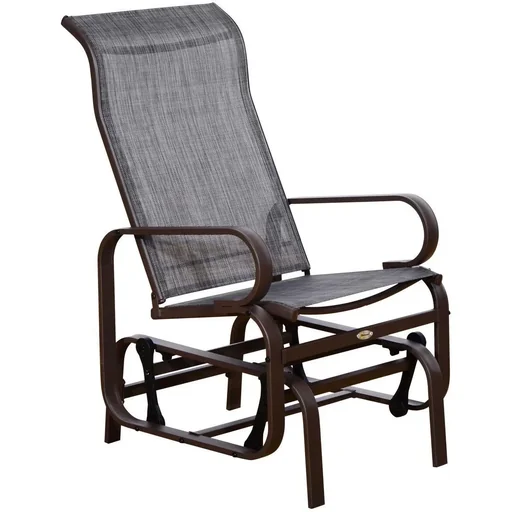 "Rocking chair garden chair garden swing metal brown image"