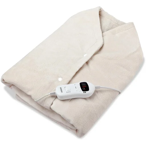"Electric blanket fleece cream 145x100cm including timer image"