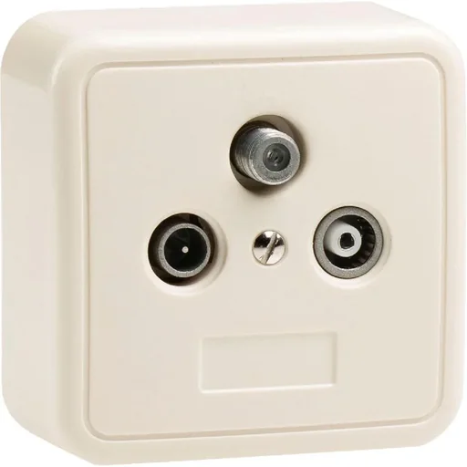 "Antenna socket (termination) - white/silver 2.5 dB image"
