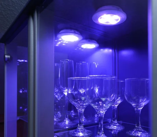 "RGB LED light with remote control - set of 3 image"