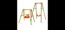 Grow-with-your-child wooden swing, outdoor single swing for babies and toddlers, swing ropes height-adjustable, natural