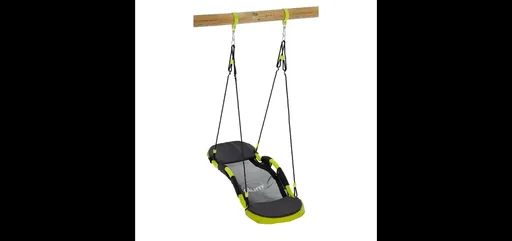 "Nest swing Glide, outdoor nest swing and hammock for children, swing ropes height adjustable, lime green image"