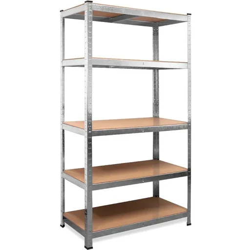 "Metal storage rack / shelving unit with 5 shelves - 875kg capacity - (HxWxD) 180x90x40 cm - 175kg per shelf image"