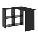 Corner Desk L-shaped Desk Computer Desk PC Laptop Gaming Table Angle Storage Office Black 100