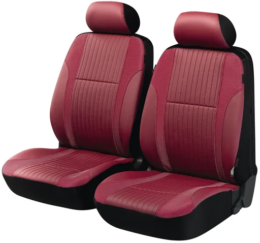 "Car seat covers ZIPP IT Deluxe Medway made of artificial leather for front seats with zipper system image"