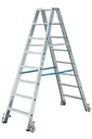 Steps double ladder 2 x 6 steps ladder aluminum mobile