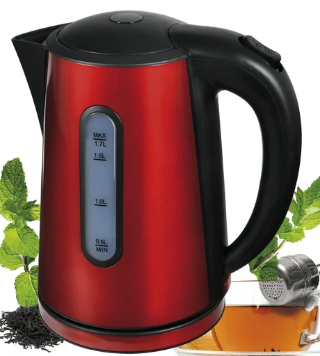"Design stainless steel kettle in metallic red TKA WK 1020 R image"
