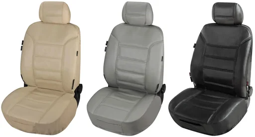 "Car seat cover Billy made of genuine leather black ZIPP-IT image"