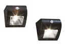 Solar wall and fence light with motion detector, set of 2