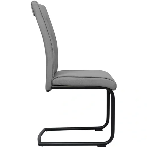 "Dining room chairs 2 pieces fabric light grey image"