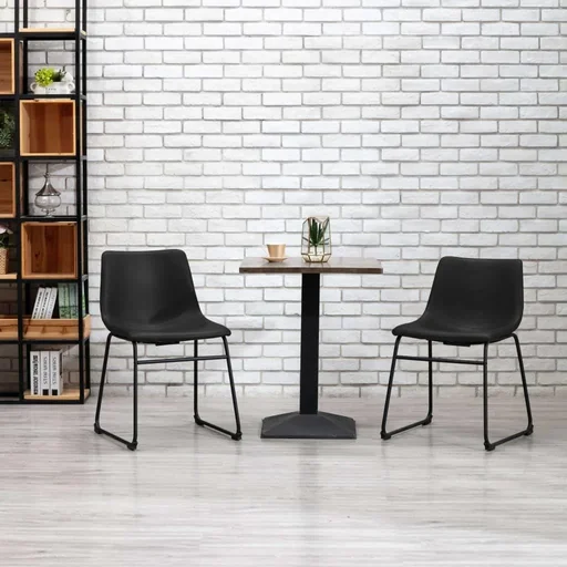 "Dining table chair black image"