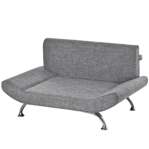 "Pet sofa dog sofa dog bed for cats dogs with thick foam softness modern design gray 84 x 56 x 46 cm image"