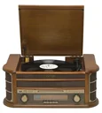 Retro record player with USB, CD, radio, cassette and speakers