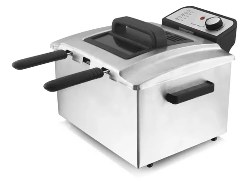 "3-in-1 deep fryer "DF 402 B", Cool-Zone, brushed stainless steel, silver/black, 4.5 liters, 2000 watts image"
