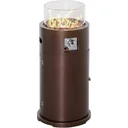 Outdoor fireplace with wind protection for gas bottles, bronze, 40 x 86 cm