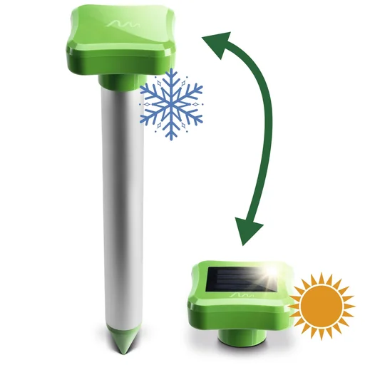 "Solar vole repeller with replaceable head image"